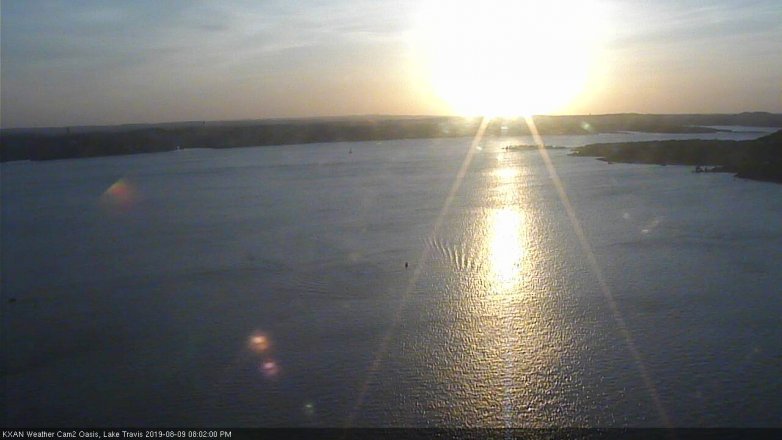 Lake Travis webcam, August 9, 2019 7:05 PM CT