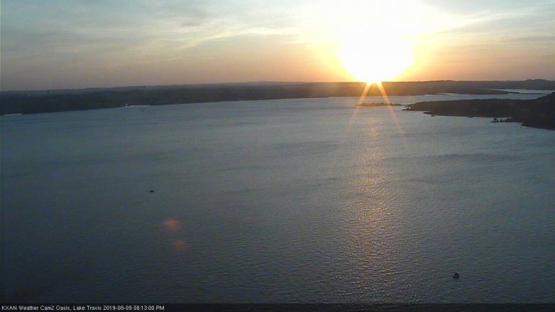 Lake Travis webcam, August 9, 2019 7:15 PM CT
