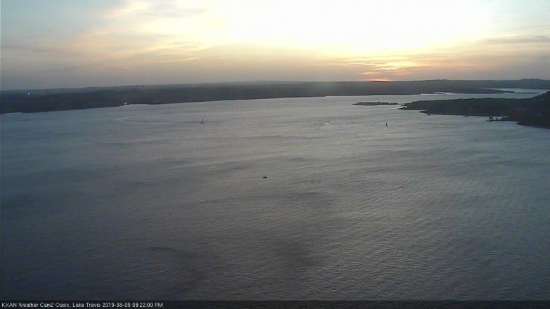 Lake Travis webcam, August 9, 2019 7:25 PM CT