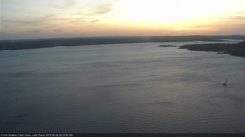 Lake Travis webcam, August 9, 2019 7:30 PM CT