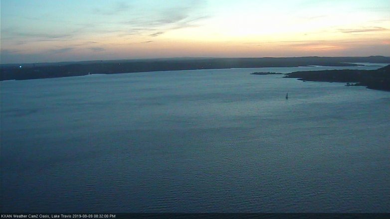 Lake Travis webcam, August 9, 2019 7:35 PM CT