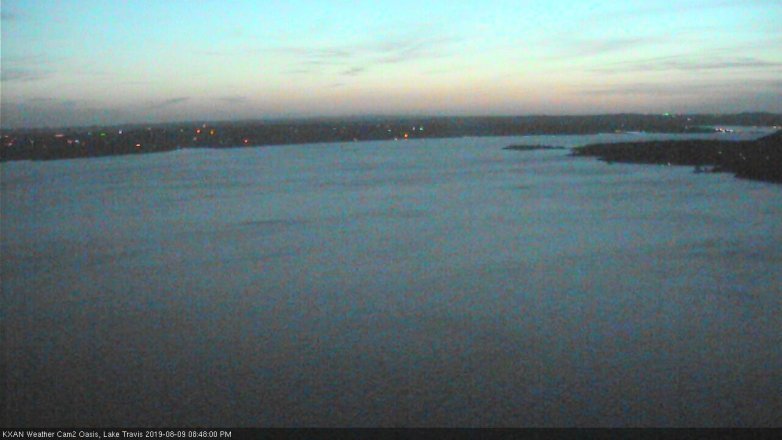 Lake Travis webcam, August 9, 2019 7:50 PM CT