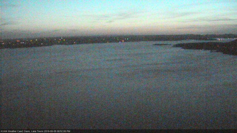Lake Travis webcam, August 9, 2019 7:55 PM CT