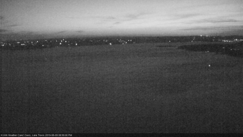 Lake Travis webcam, August 9, 2019 8:00 PM CT