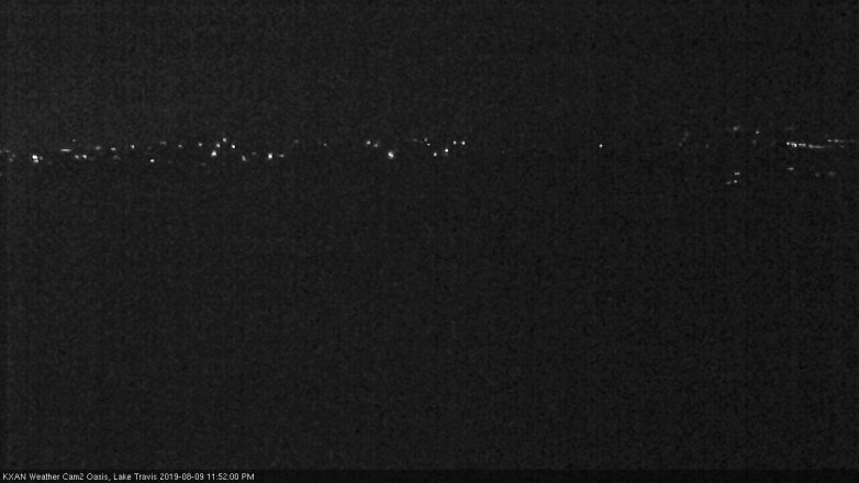 Lake Travis webcam, August 9, 2019 10:55 PM CT