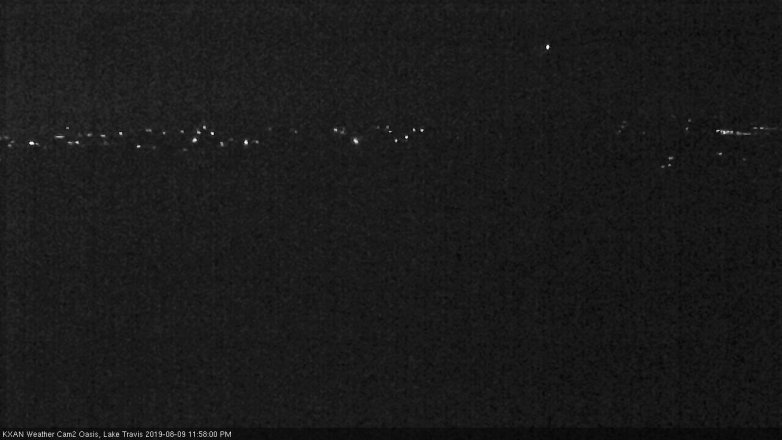 Lake Travis webcam, August 9, 2019 11:00 PM CT