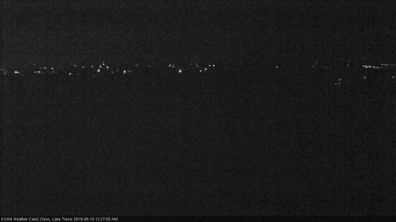Lake Travis webcam, August 9, 2019 11:30 PM CT