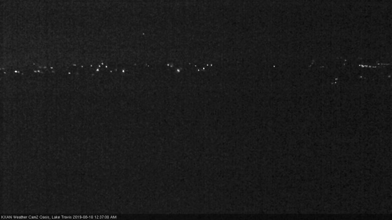 Lake Travis webcam, August 9, 2019 11:40 PM CT