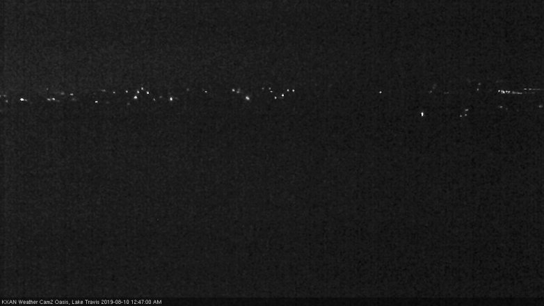 Lake Travis webcam, August 9, 2019 11:50 PM CT