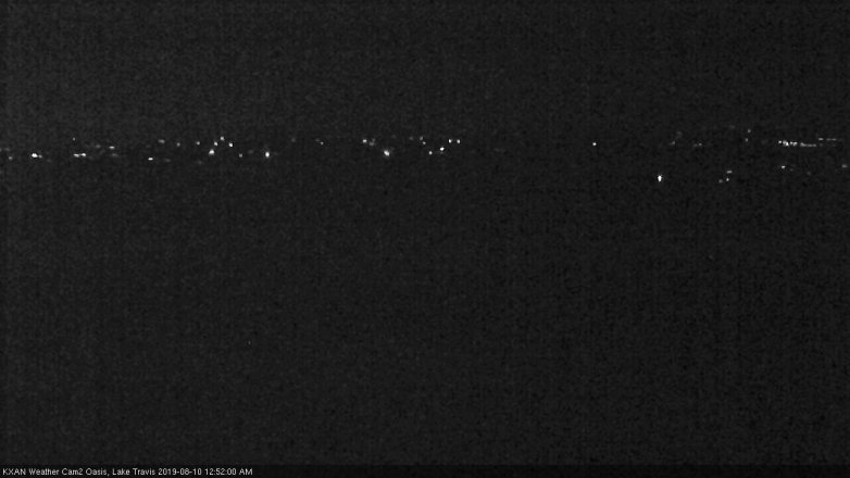 Lake Travis webcam, August 9, 2019 11:55 PM CT