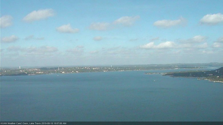 Lake Travis webcam, August 10, 2019 9:10 AM CT