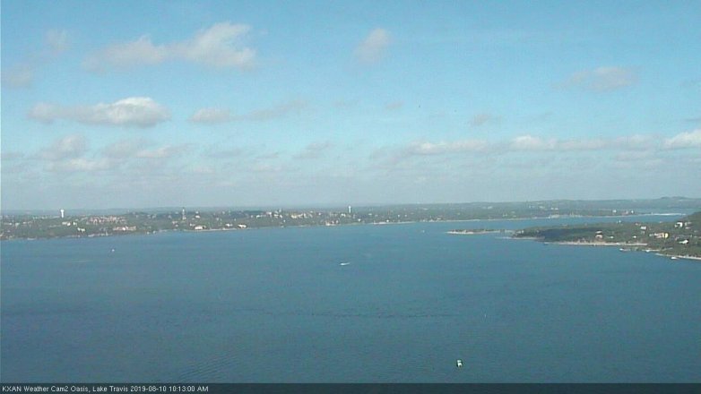 Lake Travis webcam, August 10, 2019 9:15 AM CT