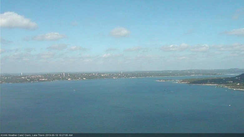 Lake Travis webcam, August 10, 2019 9:30 AM CT