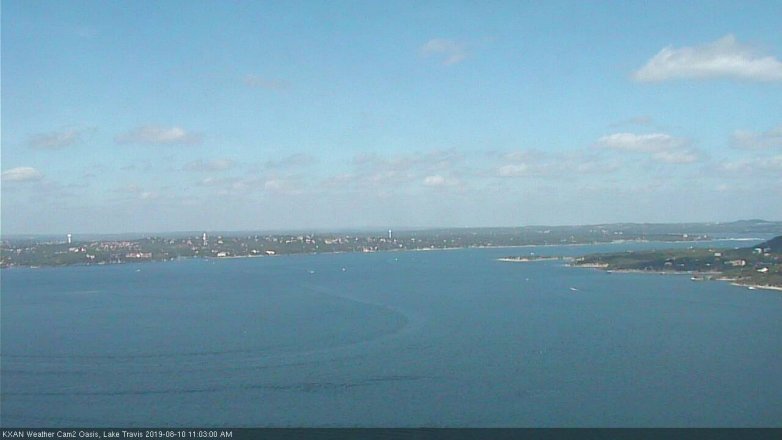 Lake Travis webcam, August 10, 2019 10:05 AM CT