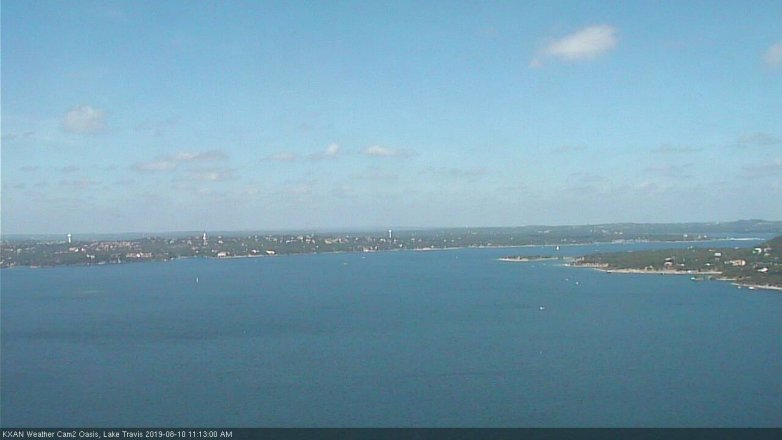 Lake Travis webcam, August 10, 2019 10:15 AM CT