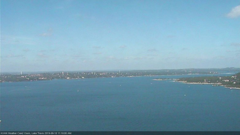 Lake Travis webcam, August 10, 2019 10:20 AM CT