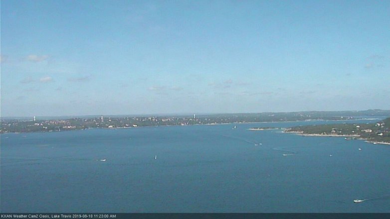 Lake Travis webcam, August 10, 2019 10:25 AM CT
