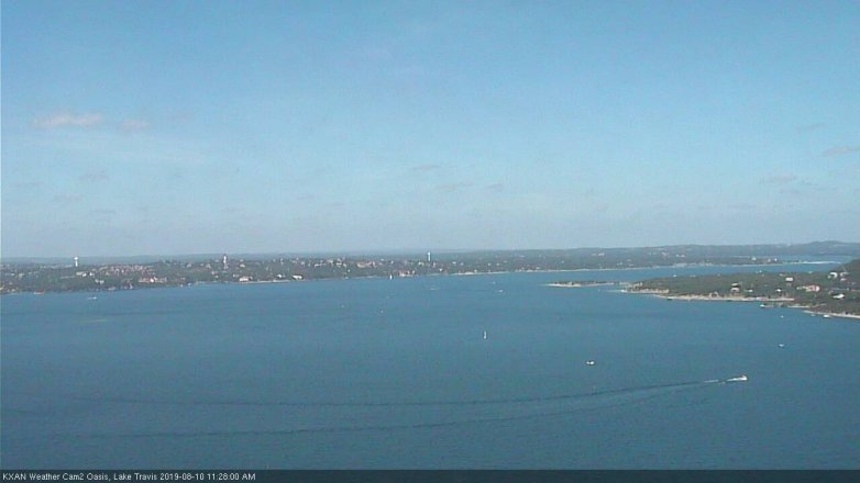 Lake Travis webcam, August 10, 2019 10:30 AM CT