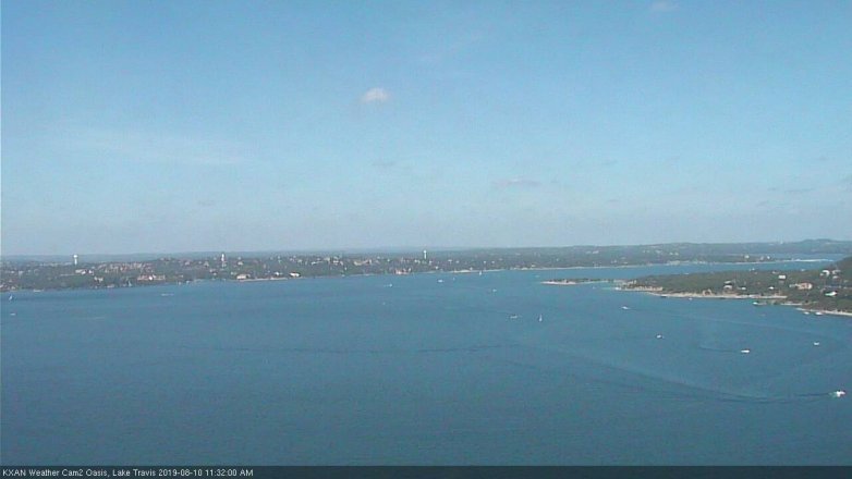 Lake Travis webcam, August 10, 2019 10:35 AM CT
