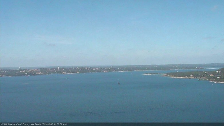Lake Travis webcam, August 10, 2019 10:40 AM CT