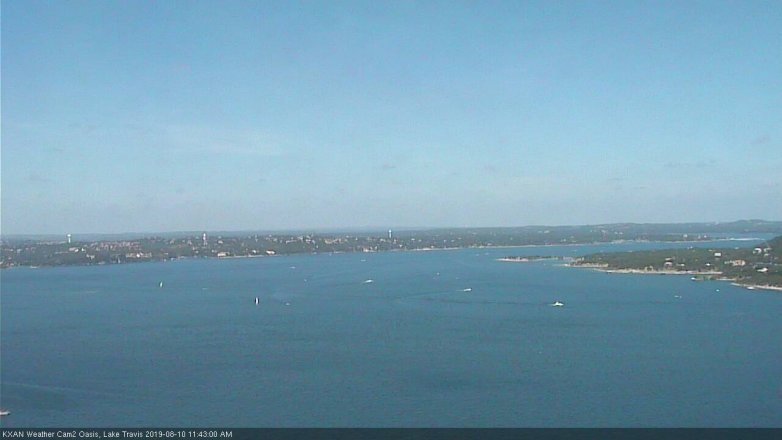 Lake Travis webcam, August 10, 2019 10:45 AM CT