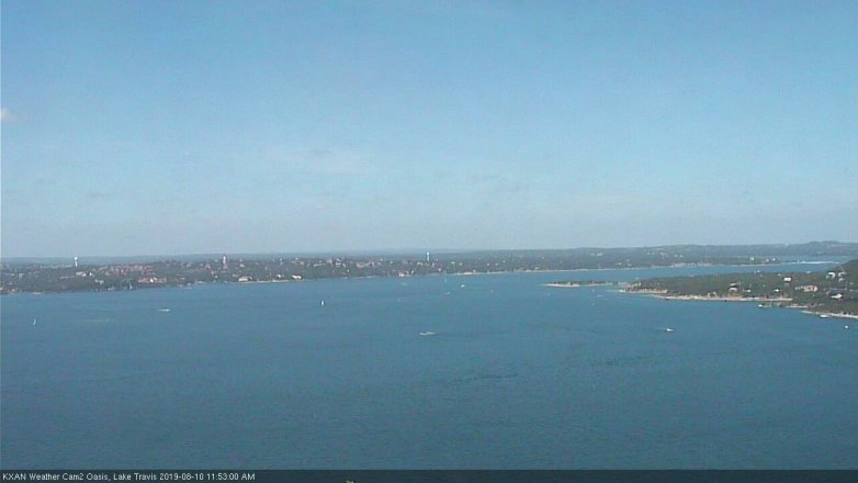 Lake Travis webcam, August 10, 2019 10:55 AM CT