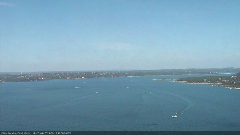 Lake Travis webcam, August 10, 2019 11:10 AM CT