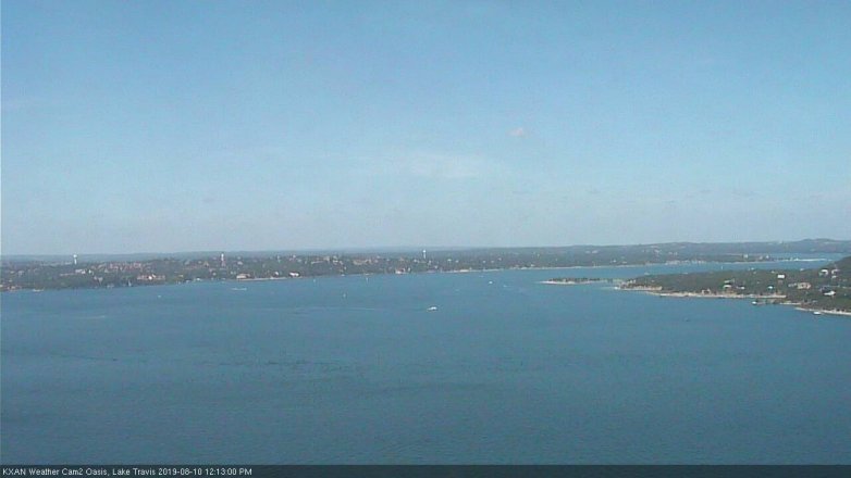 Lake Travis webcam, August 10, 2019 11:15 AM CT