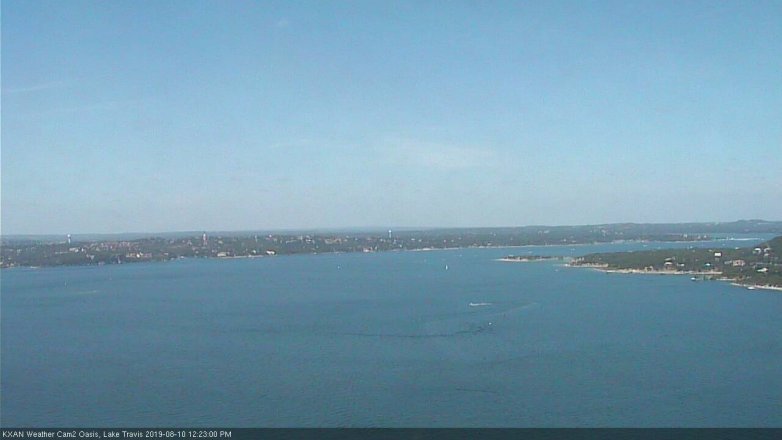 Lake Travis webcam, August 10, 2019 11:25 AM CT