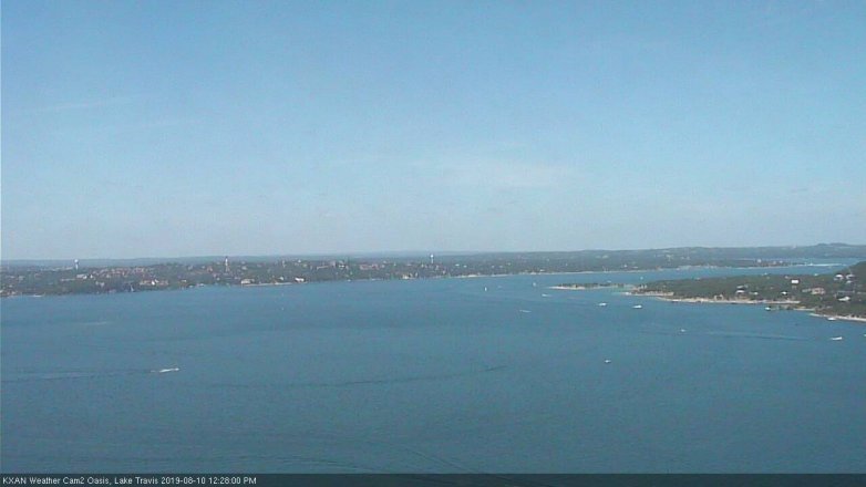Lake Travis webcam, August 10, 2019 11:30 AM CT