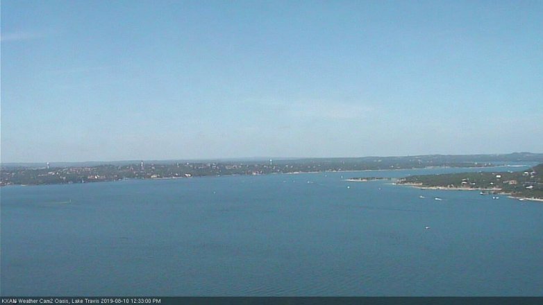 Lake Travis webcam, August 10, 2019 11:35 AM CT