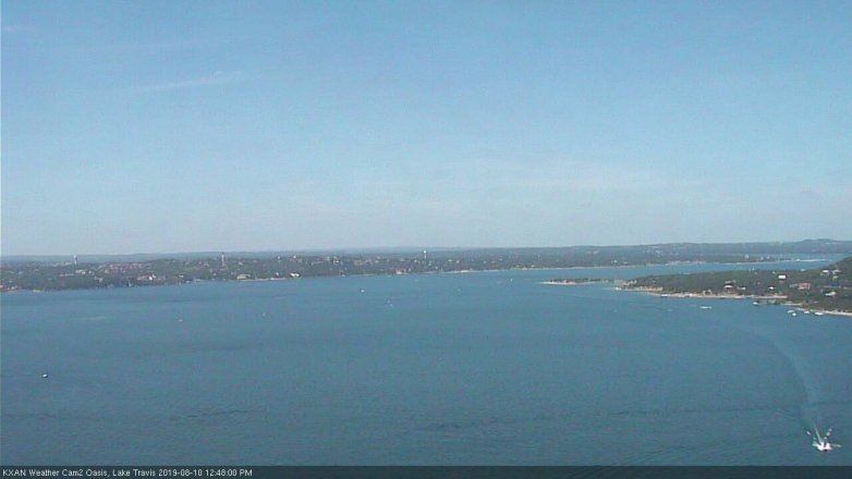 Lake Travis webcam, August 10, 2019 11:50 AM CT