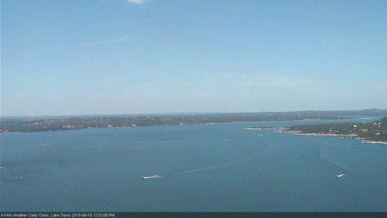 Lake Travis webcam, August 10, 2019 11:55 AM CT