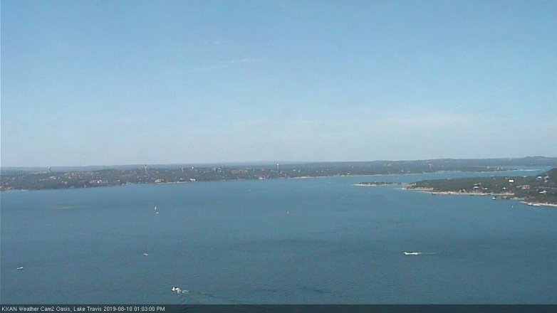 Lake Travis webcam, August 10, 2019 12:05 PM CT