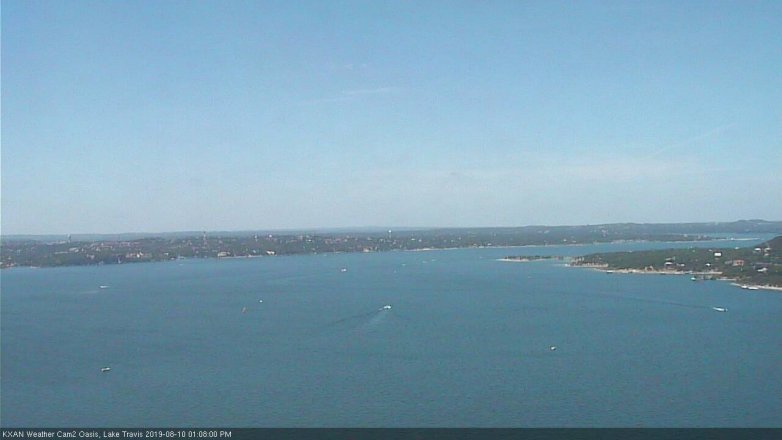 Lake Travis webcam, August 10, 2019 12:10 PM CT