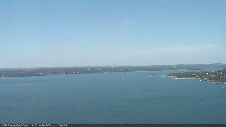 Lake Travis webcam, August 10, 2019 12:20 PM CT