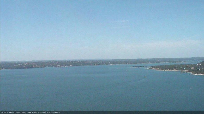 Lake Travis webcam, August 10, 2019 12:25 PM CT