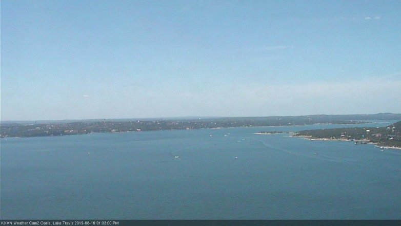 Lake Travis webcam, August 10, 2019 12:35 PM CT