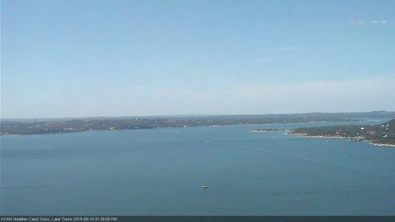 Lake Travis webcam, August 10, 2019 12:40 PM CT