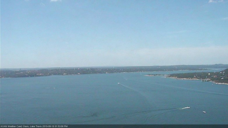 Lake Travis webcam, August 10, 2019 12:55 PM CT
