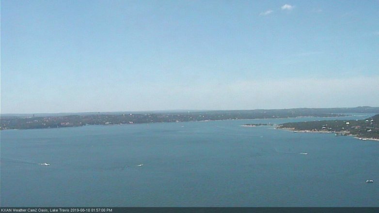 Lake Travis webcam, August 10, 2019 1:00 PM CT