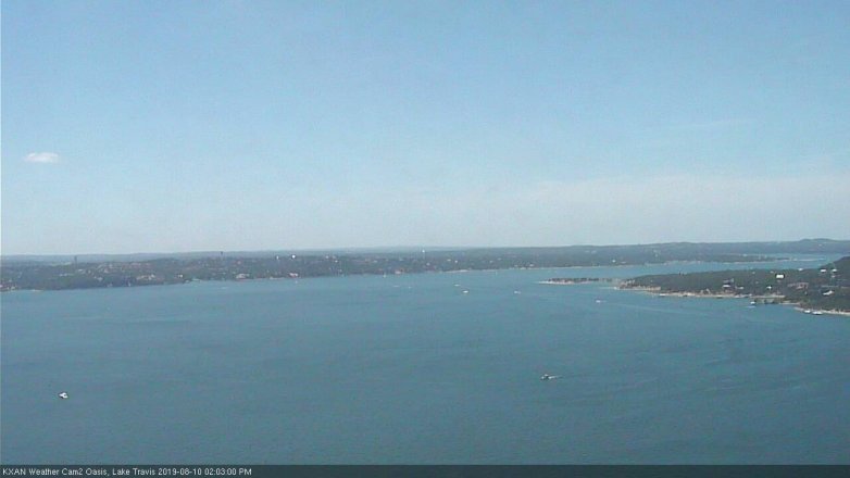 Lake Travis webcam, August 10, 2019 1:05 PM CT