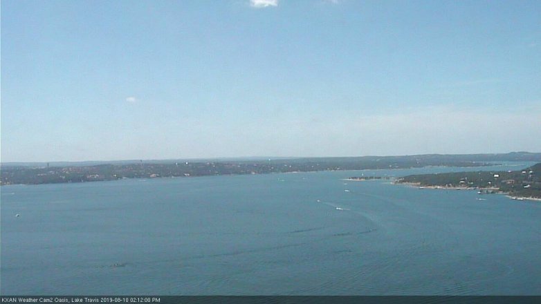 Lake Travis webcam, August 10, 2019 1:15 PM CT