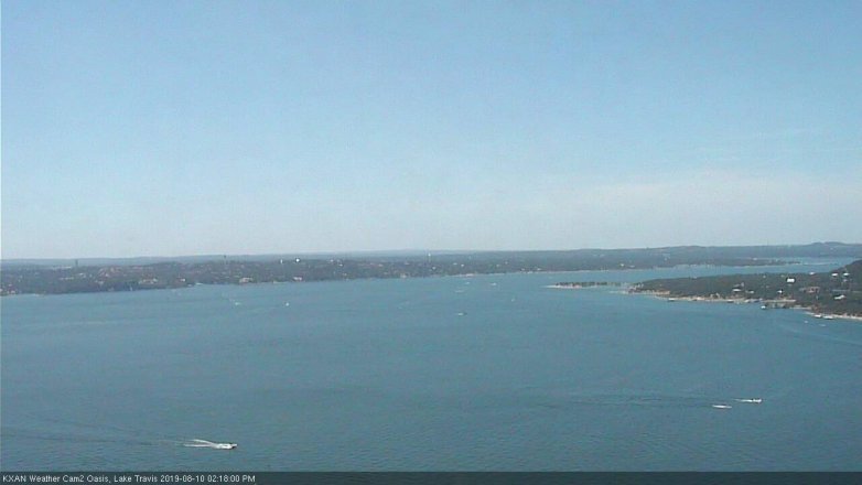 Lake Travis webcam, August 10, 2019 1:20 PM CT