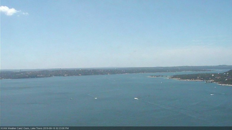 Lake Travis webcam, August 10, 2019 1:25 PM CT