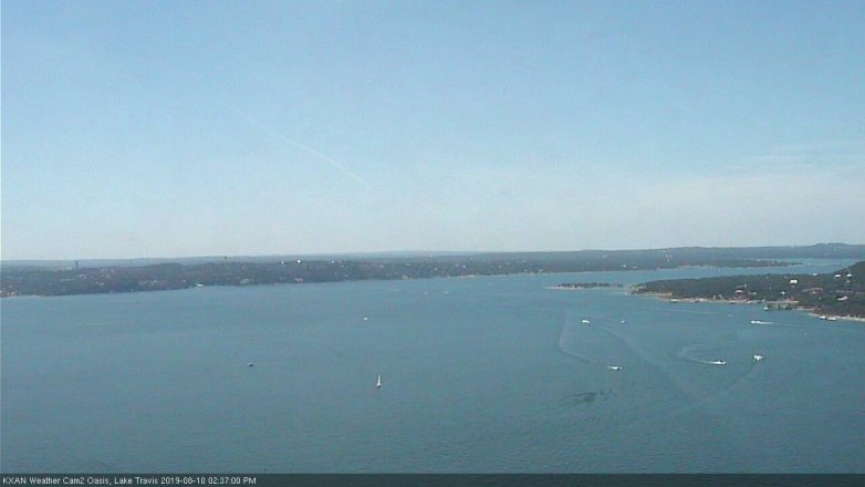 Lake Travis webcam, August 10, 2019 1:40 PM CT