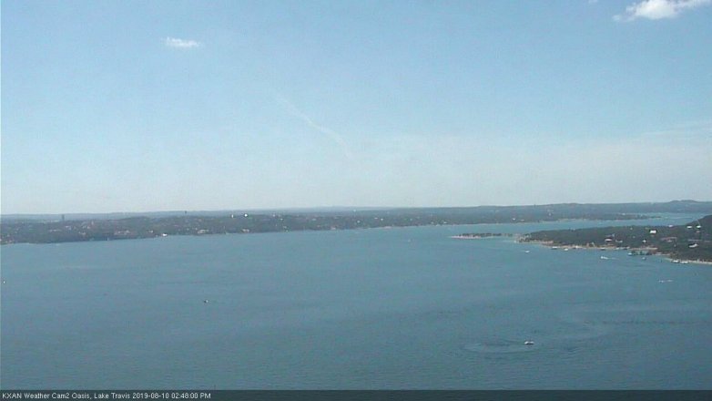 Lake Travis webcam, August 10, 2019 1:50 PM CT