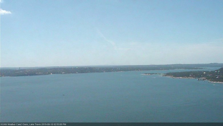 Lake Travis webcam, August 10, 2019 1:55 PM CT
