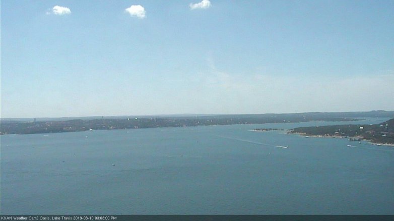 Lake Travis webcam, August 10, 2019 2:05 PM CT