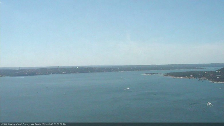 Lake Travis webcam, August 10, 2019 2:10 PM CT